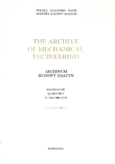Archive of Mechanical Engineering